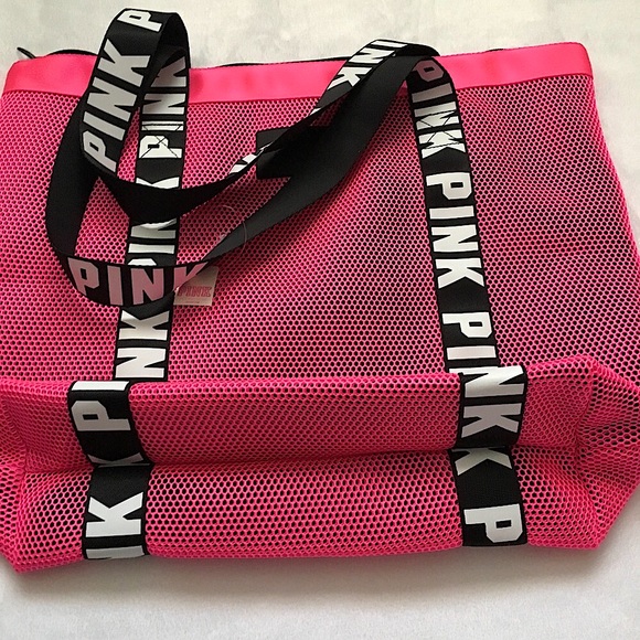 PINK VS Large Tote PINK Logo NWT RARE - Picture 7 of 8